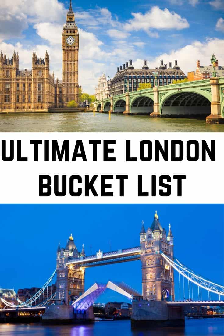 Best things to do in London bucket list