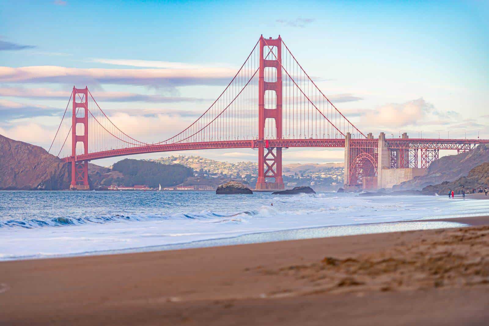 View of the Golden Gate Bridge from Baker Beach