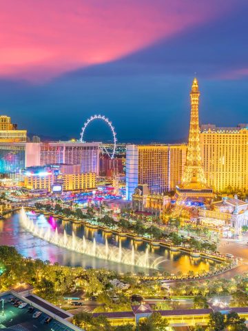 Aerial View of the strip - Las Vegas babymoon / Las Vegas while pregnant