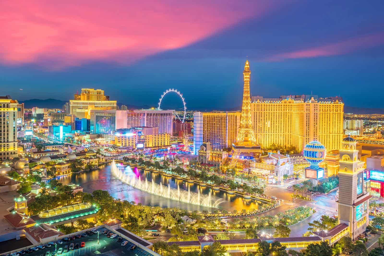 Aerial View of the strip - Las Vegas babymoon / Las Vegas while pregnant