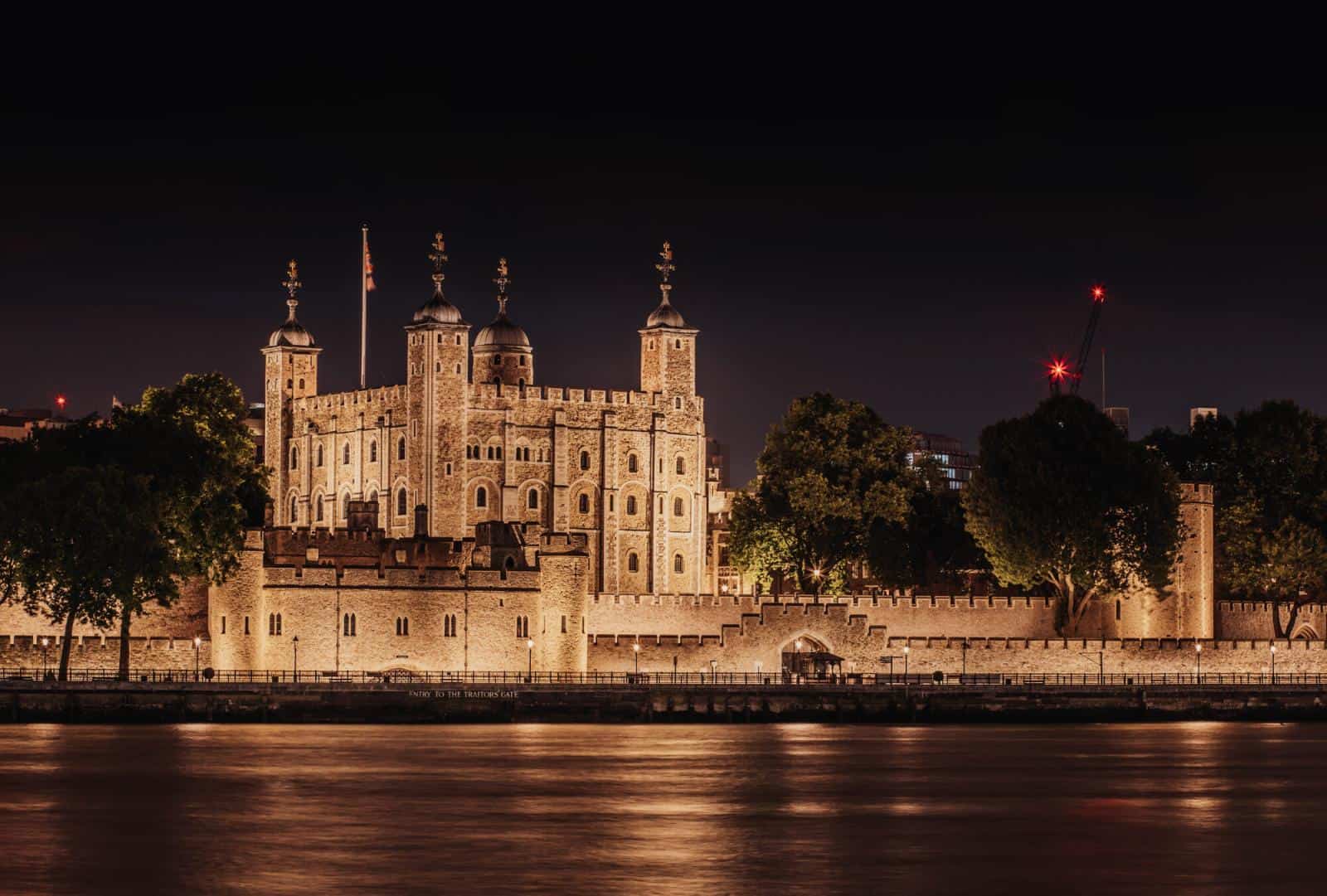 Tower of london at night