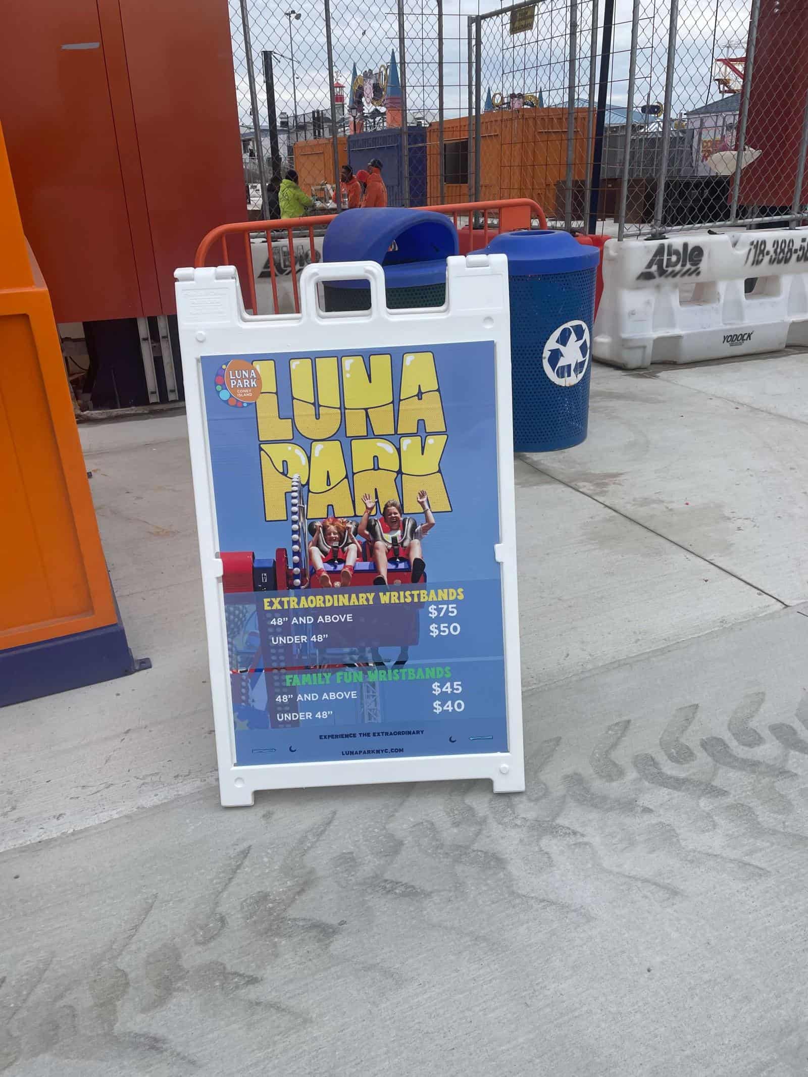 Luna Park Coney ISland Prices