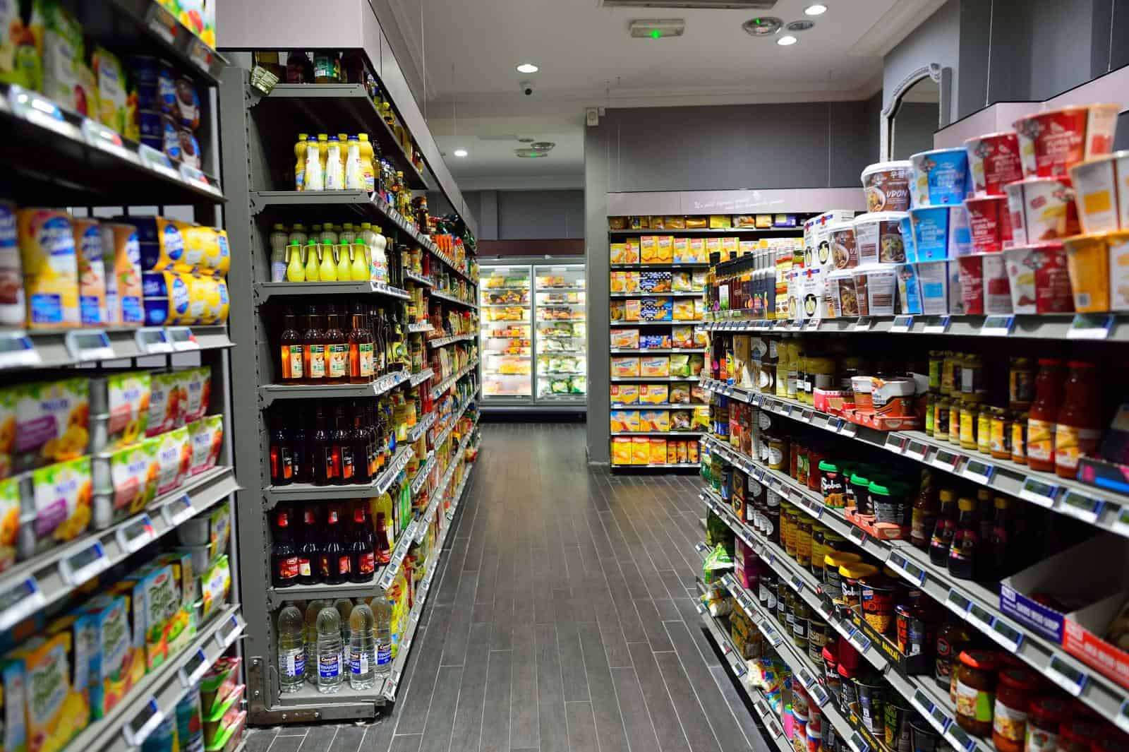 Interior of Supermarket in Paris
