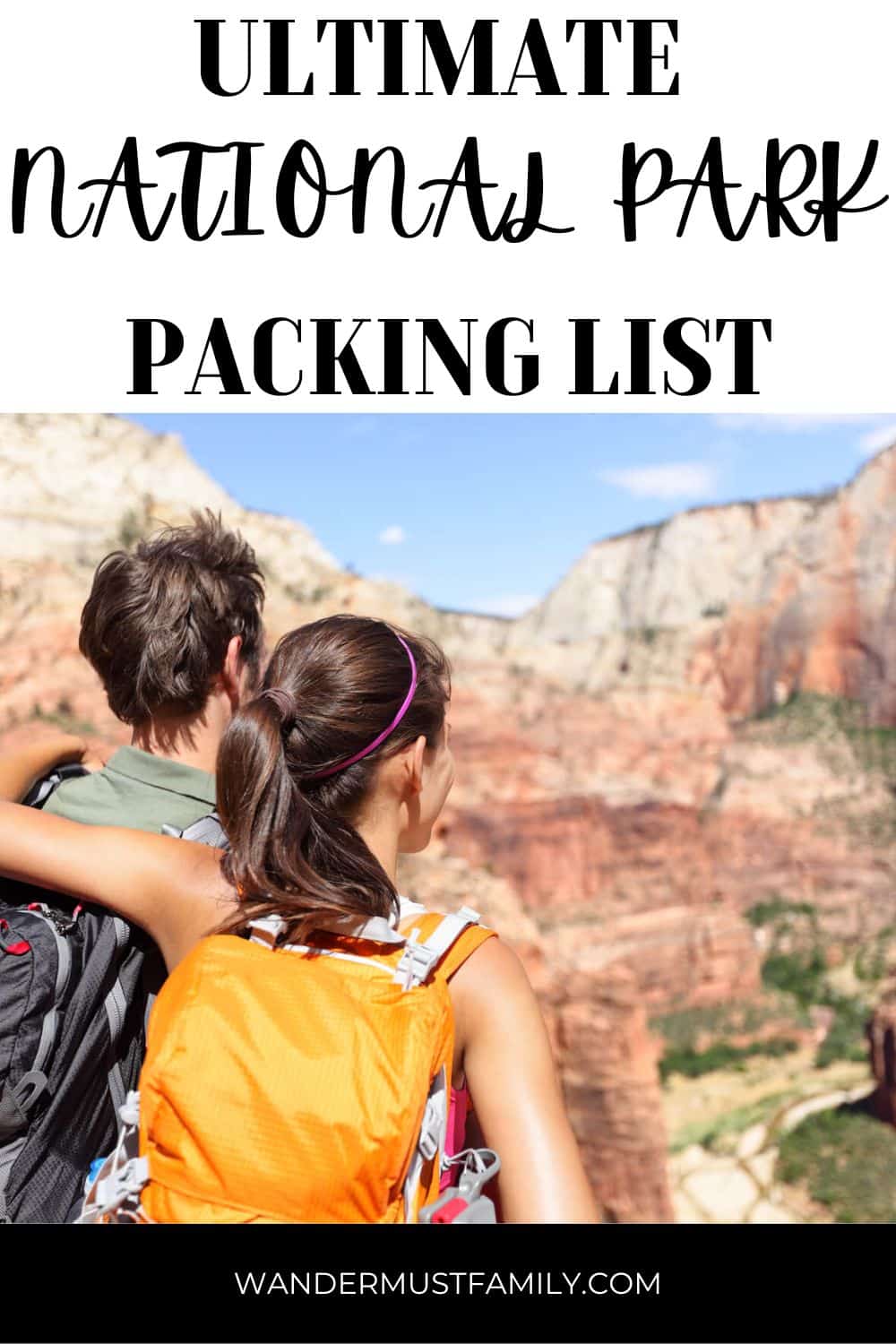 National Park Packing List Pin