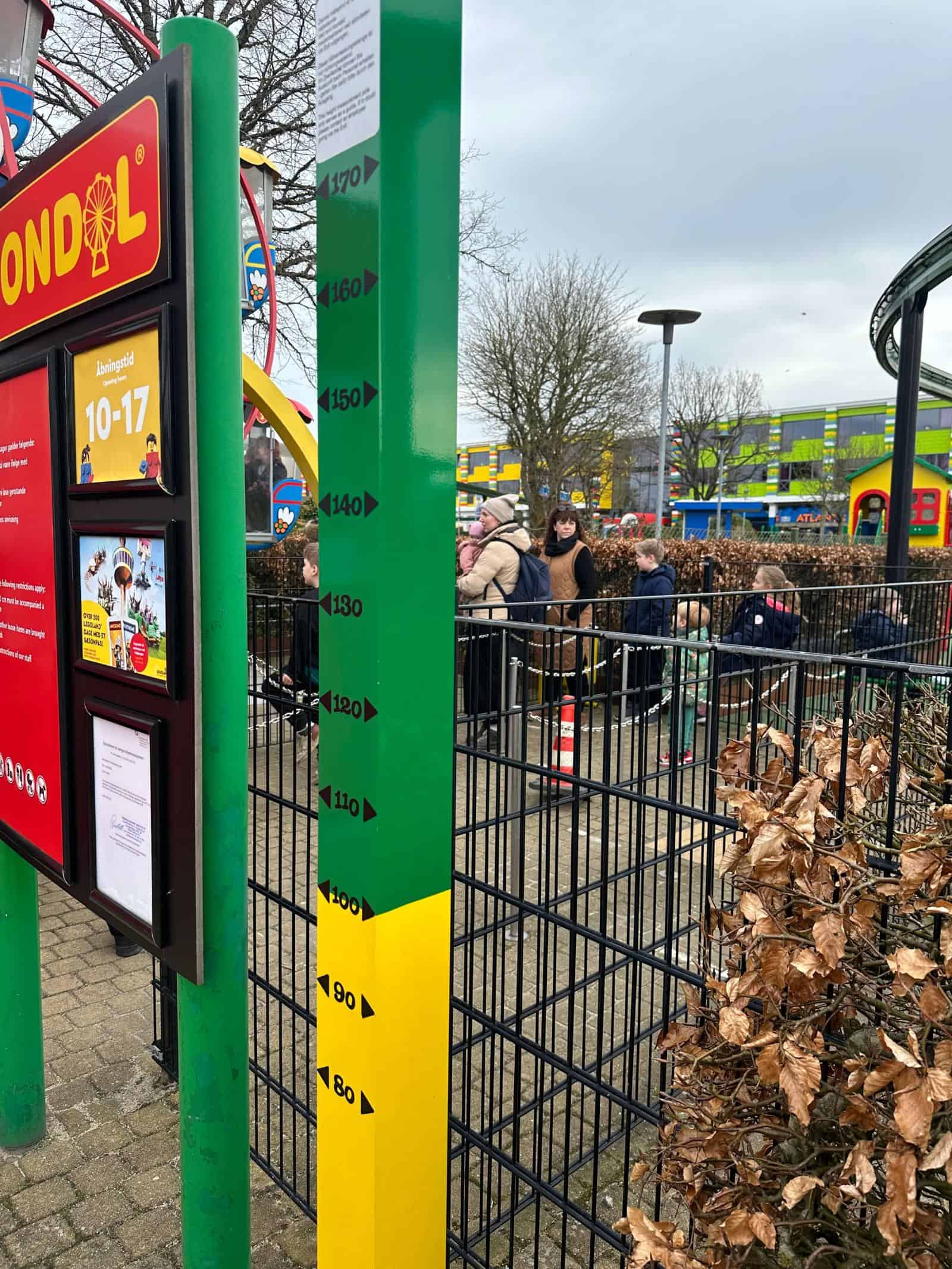 View of ride height requirements at Legoland Billund