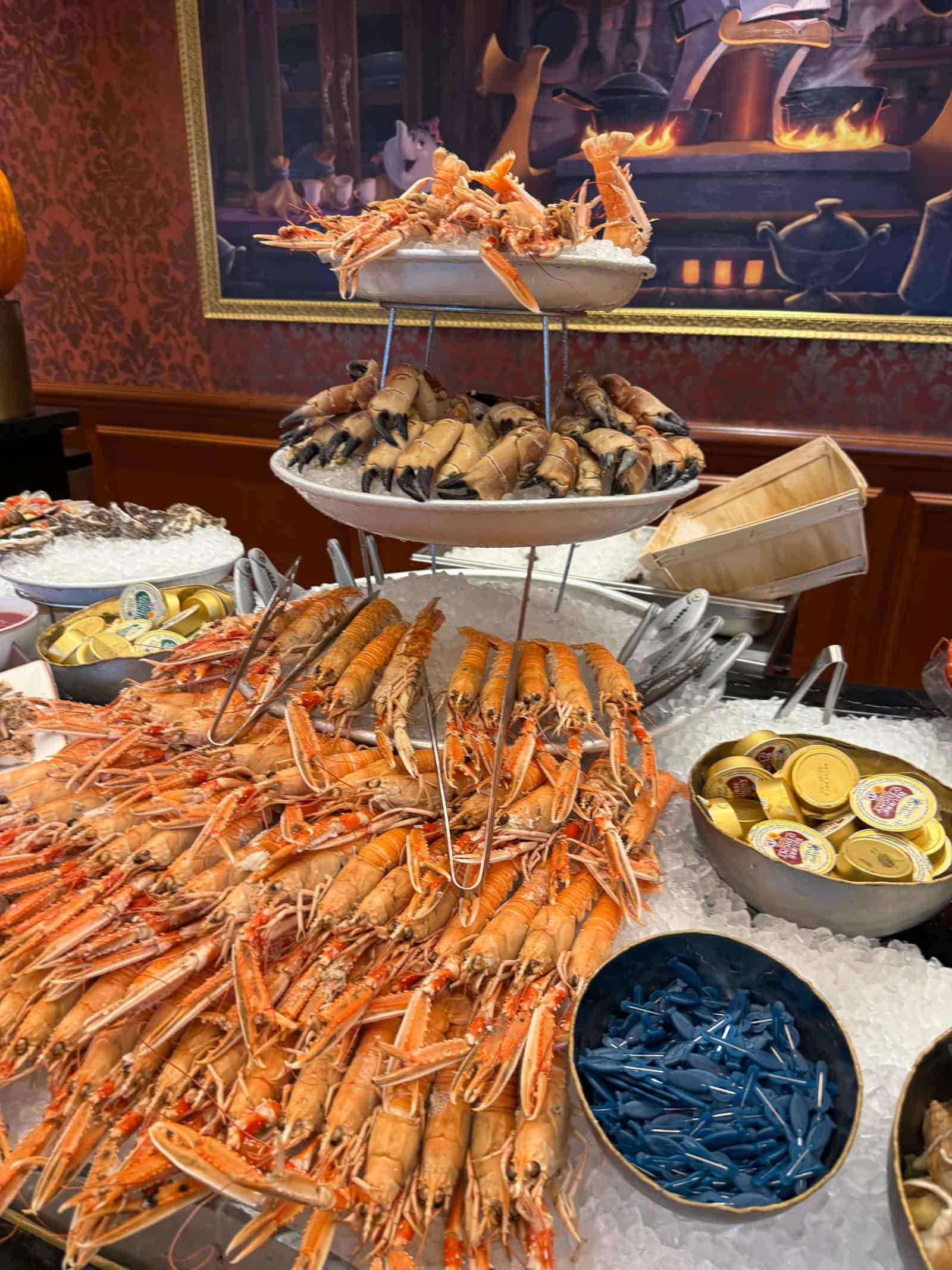 Shell fish at a buffet