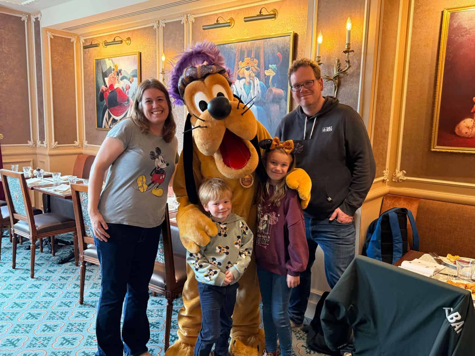 Family with Pluto at Royal Banquet